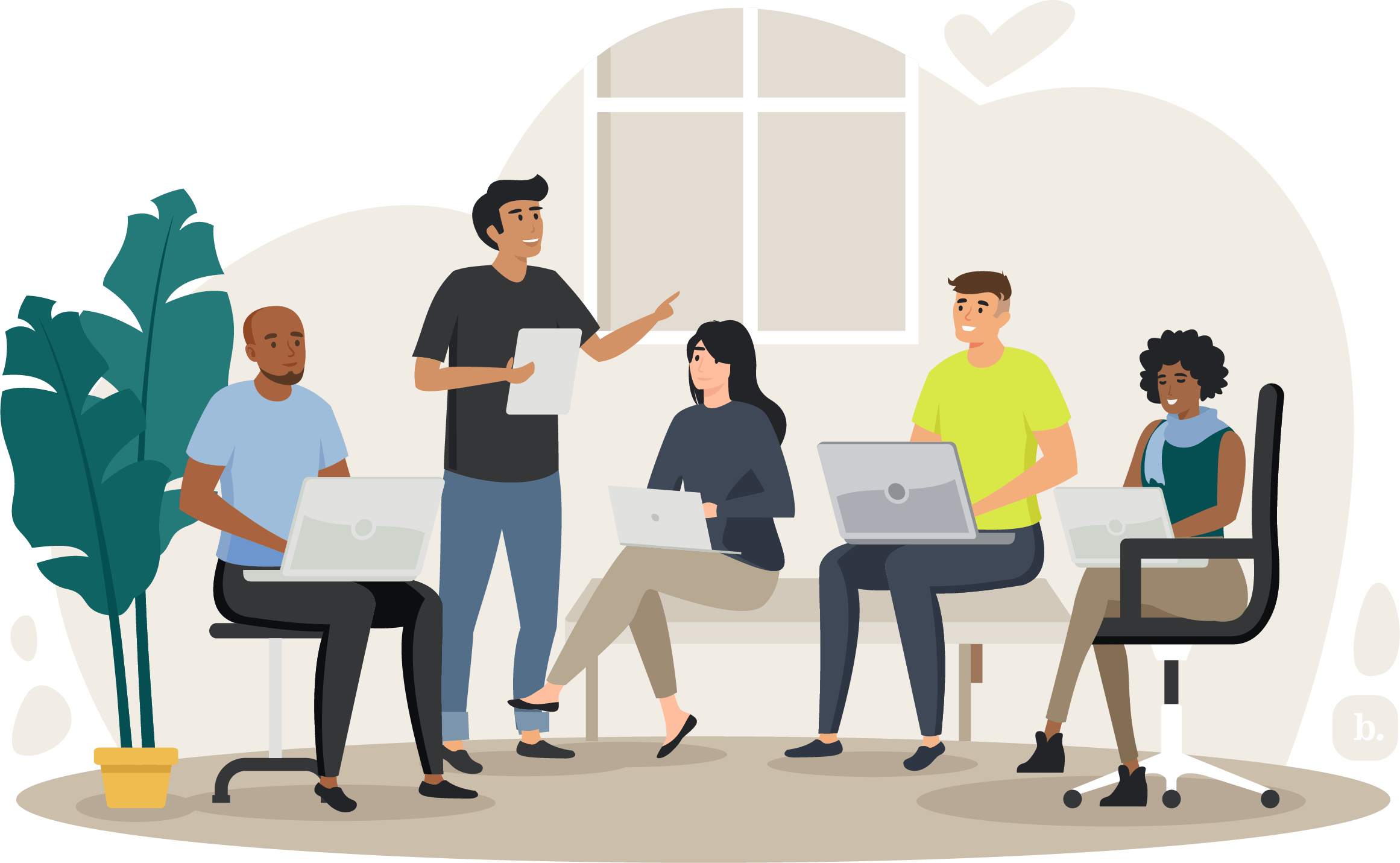 Inclusive Coding Environment: Diverse Group Learning Together Image of a diverse group of individuals engaged in coding or working on computers, symbolizing an inclusive learning environment